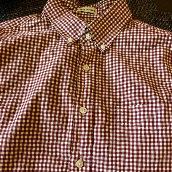 Men’s J. Crew slim untucked Oxford button down shirt, size small, red gingham - Picture 3 of 5